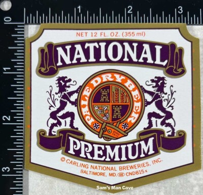 National Premium Beer Label - MARYLAND
