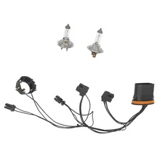 For Benz C230 C250 Left Right Headlight Wiring Harness & Headlight Bulb H7 70W