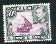 Kenya Uganda Tanganyika SG144 1938-54 KGVI 50c purple & black VLMM