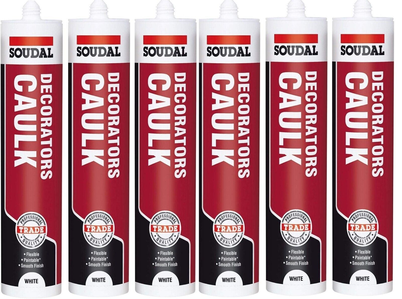 Decorators Caulk Soudal One Hour Fast Drying Flexible Paintable Sealant