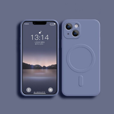 New Silicone Case For iPhone 16 15 14 13 12 11 ProMax Cover magnetic attraction 