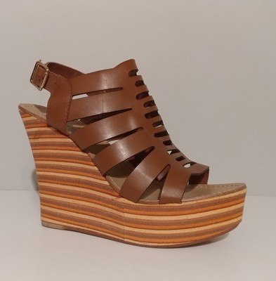 leather wedge heels