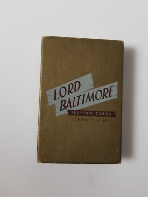 vintage poker cards map pacific ocean lord baltimore 9 thru Ace 48 cards 