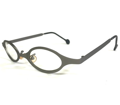 Vintage la Eyeworks Eyeglasses Frames RUBY 496 Gray Round Full Rim 40-24-130