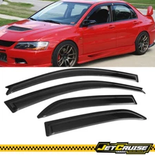 Fits 02-07 Mitsubishi Lancer Tape On Acrylic Window Visors Rain Sun Guard 4Pc