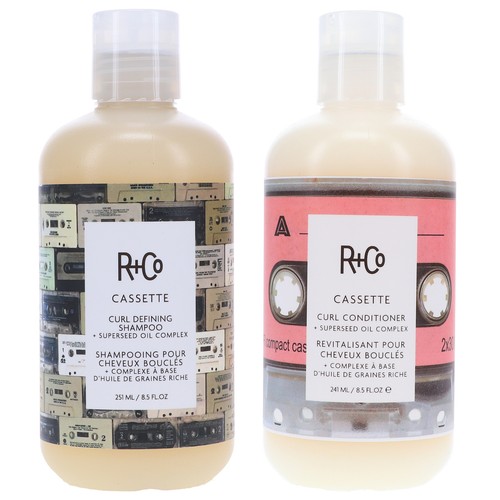 R+CO Cassette Curl Shampoo 8.5 oz & Cassette Curl Conditioner 8.5 oz Combo Pack - 第 1/8 張圖片