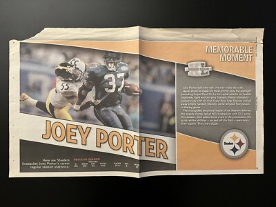 Pittsburgh Steelers NFL Super Bowl XL Joey Porter Valley News Dispatch (2006)