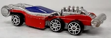 Maisto 6 Wheel Fantasy Dragster Silver Red Blue