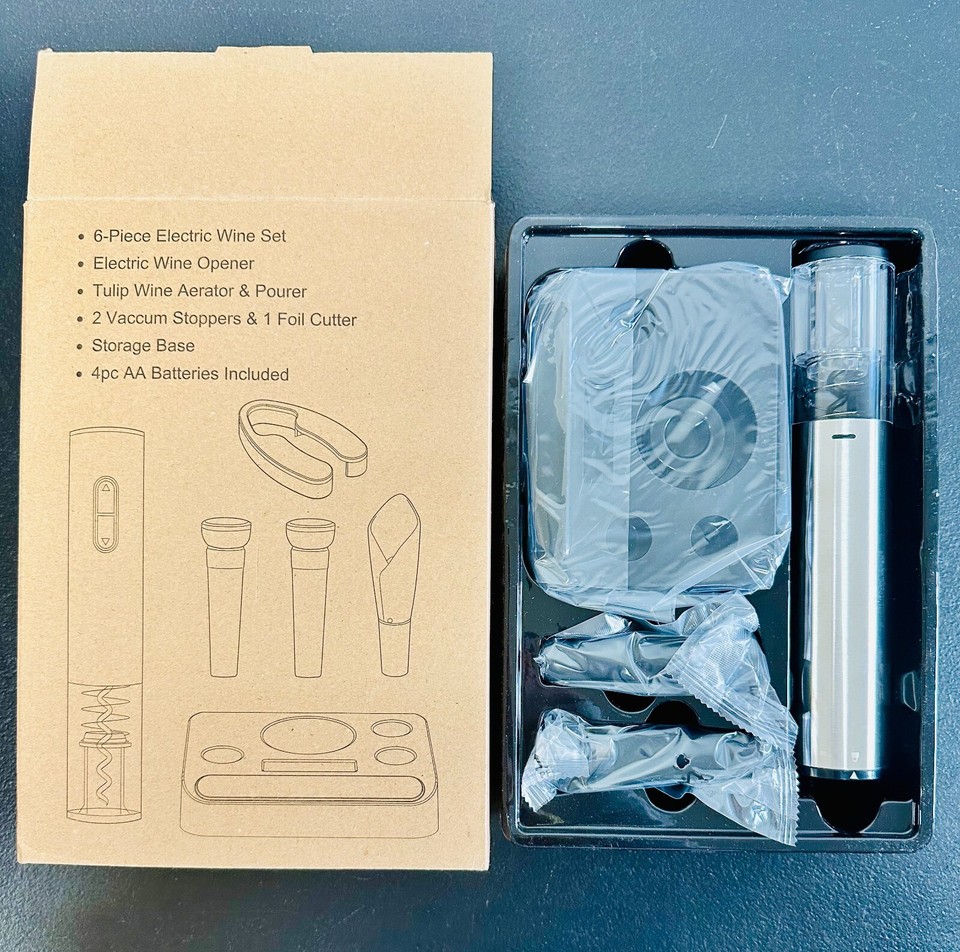 Carignan 6 Piece Electirc Wine Set Stainless Steel NIB eBay