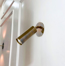 1950's Mid Century Brass Italian Wall Sconce Fixture Lamp Modern Brass light