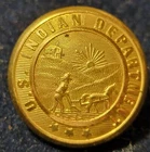 RARE POST CIVIL WAR ERA UNITED STATES INDIAN DEPARTMENT BUTTON ALBERT# FD-45-UNL