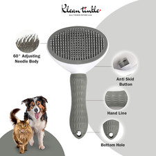 Pet Hair Brush Remover Tool Cat Dog Grooming Dematting Comb Needle Self Cleaning