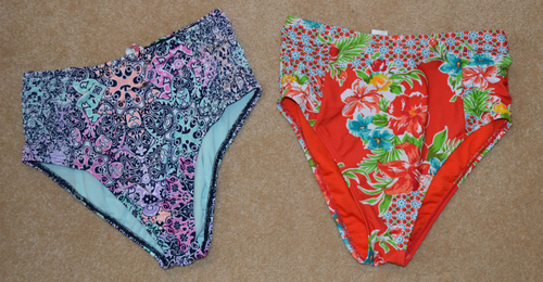 2 Size Large Swimsuit Bottoms by BIKINI LAB - Excellent condition - High Waisted