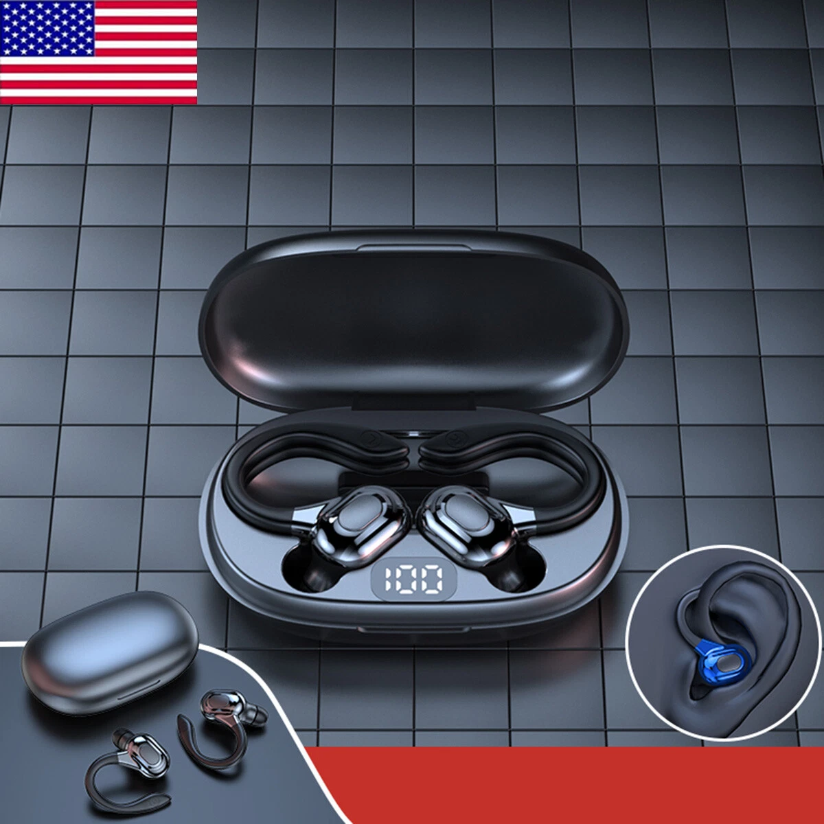 Bluetooth Headset 5.0 TWS Wireless Earphones Earbuds Headphones