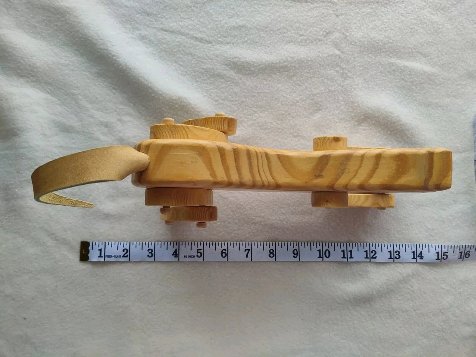 木制蒙台梭利移动儿童玩具猫拉推玩具 — 第 3/4 张图片