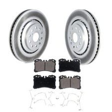 For Lexus LS460 LS500 LS600h LS500h Front Coat Disc Brake Rotors Ceramic Pad Kit