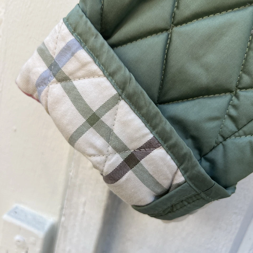 Abrigo Chaqueta Brooks Brothers Talla 2 Diamante Acolchado Forrado a Cuadros Nova BC Foto 2 de 4