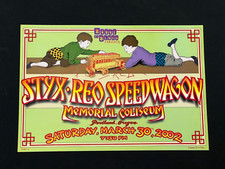 Styx Reo Speedwagon Original Concert Poster Memorial Coliseum Portland Oregon