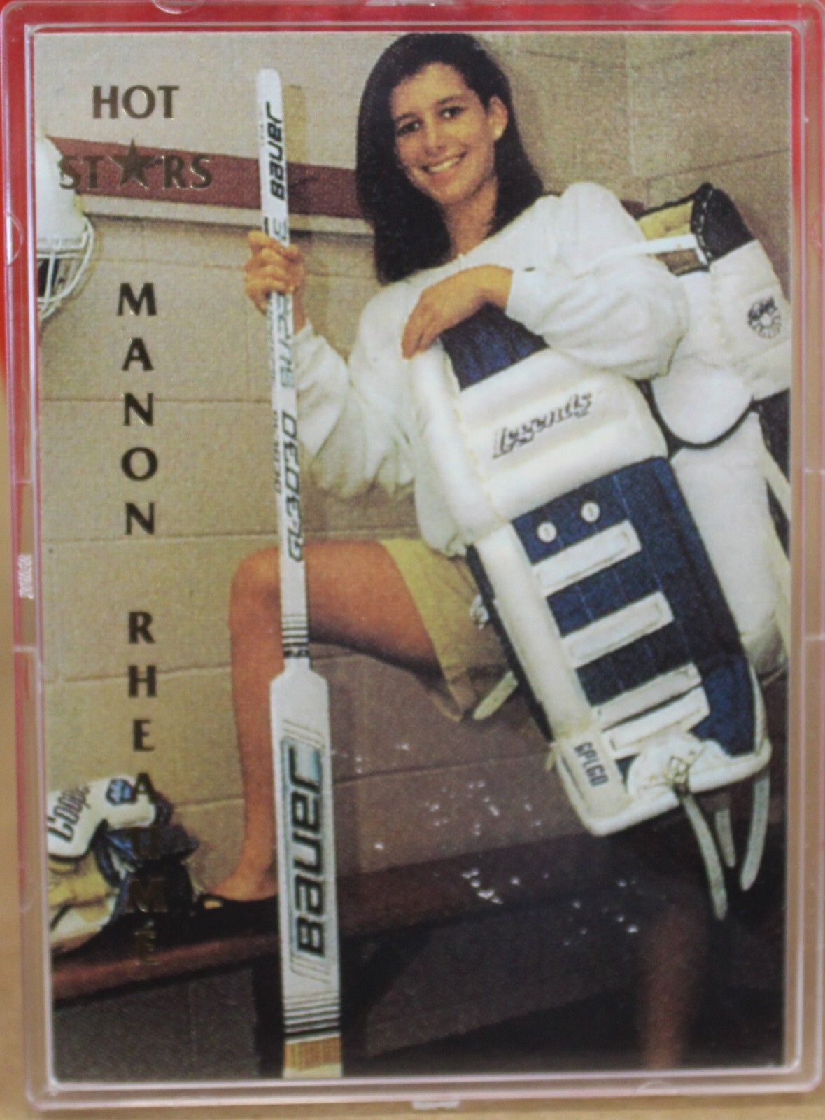 Manon Rheaume Crying 1993 Manon Rheaume Promo card Hot Stars No 9 Mint (NOT FOR SALE) | eBay