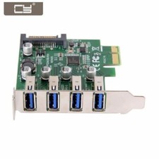 NFHK 4Ports PCI-E to USB 3.0 HUB PCI Express Expansion Card 5Gbps Low Profile