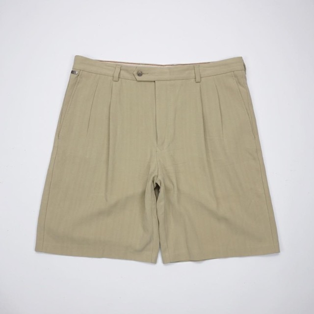 TOMMY BAHAMA Silk Cotton Pleated Front Casual Shorts Olive Mens 35 eBay