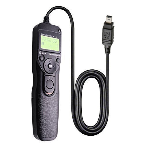 LCD Timer Shutter Release Cord f/ Nikon D780 Z6 Z7 D7500 D750 D5600 D7200 D90 - Afbeelding 1 van 3