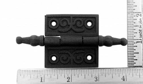 6 Victorian Door Butt Hinge Steeple Tip Wrought Iron 2" W | Renovator's Supply - Picture 9 of 9
