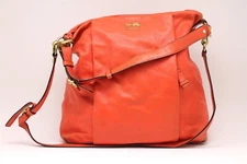 COACH Madison Coral Red Leather Shoulder Hobo Bag 21224