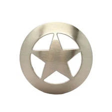 Brushed Nickel Smooth Star Concho 3/4" 7536-05 by Stecksstore