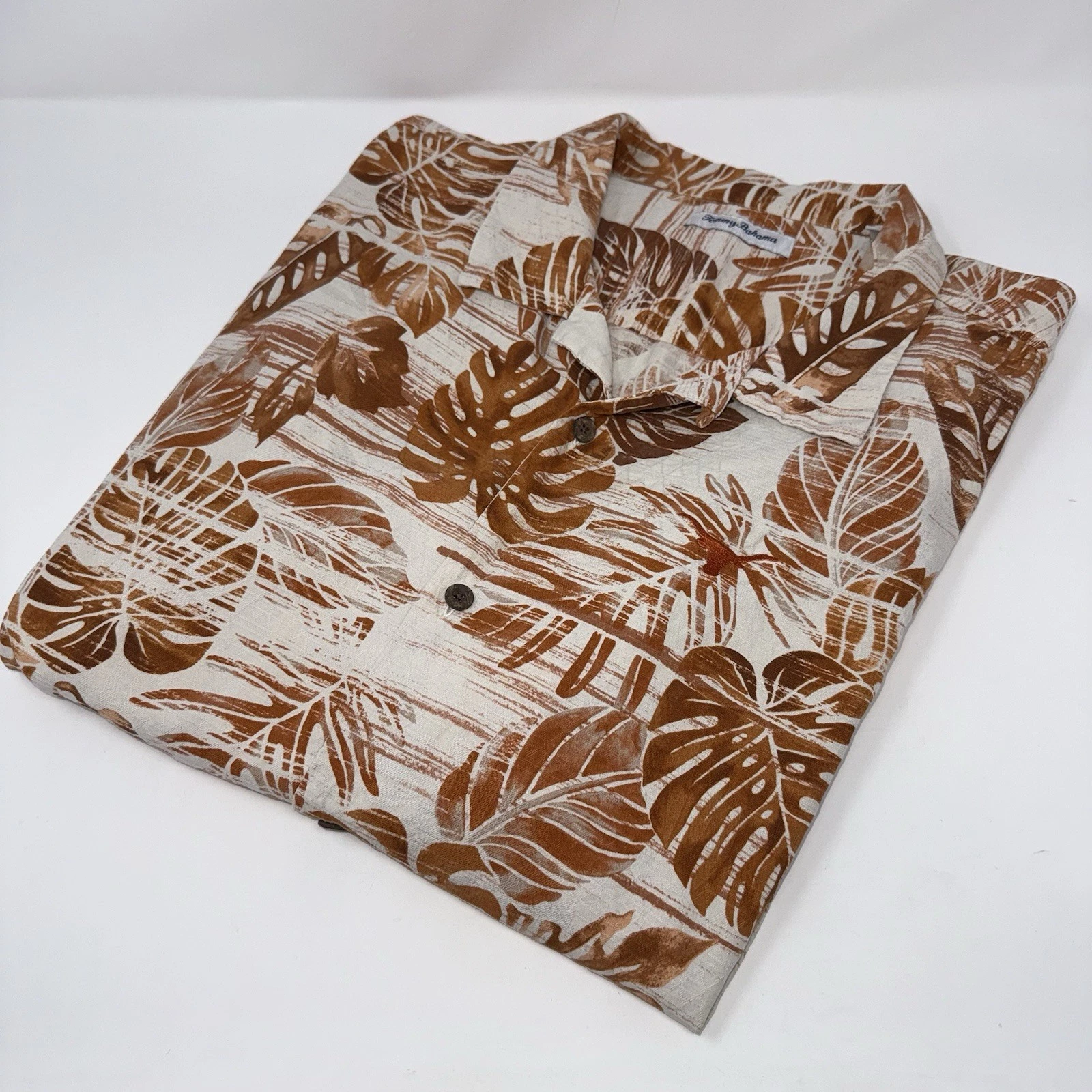 Tommy Bahama Hawaiian Camp University Texas Longhorns Button Up Shirt Men’s XXL