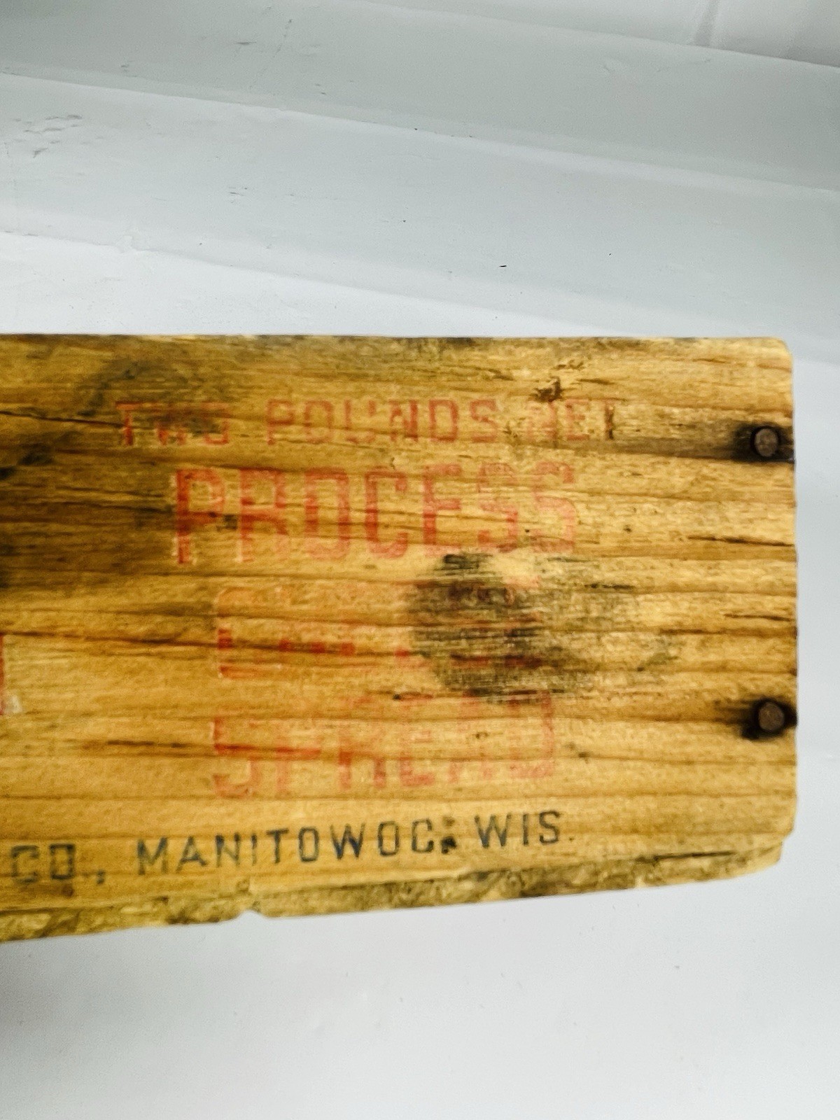 Vintage Pauly & Pauly Windsor Cheese Wooden Box — Wisconsin 2 lb