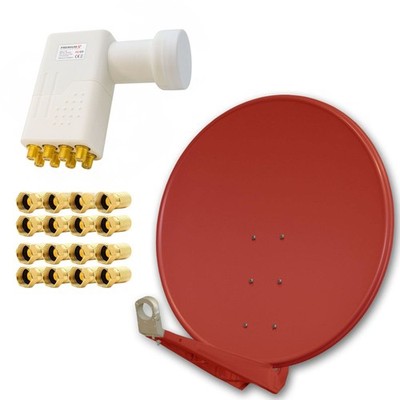 Antenne PremiumX DELUXE ALU 85cm Digital SAT Spiegel Schüssel HDTV LNB Octo 4K