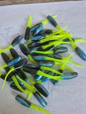 100pk. SOUTHERN PRO STINGER SHAD 2" SS04 Black/blue/ Chart. spk Made in USA