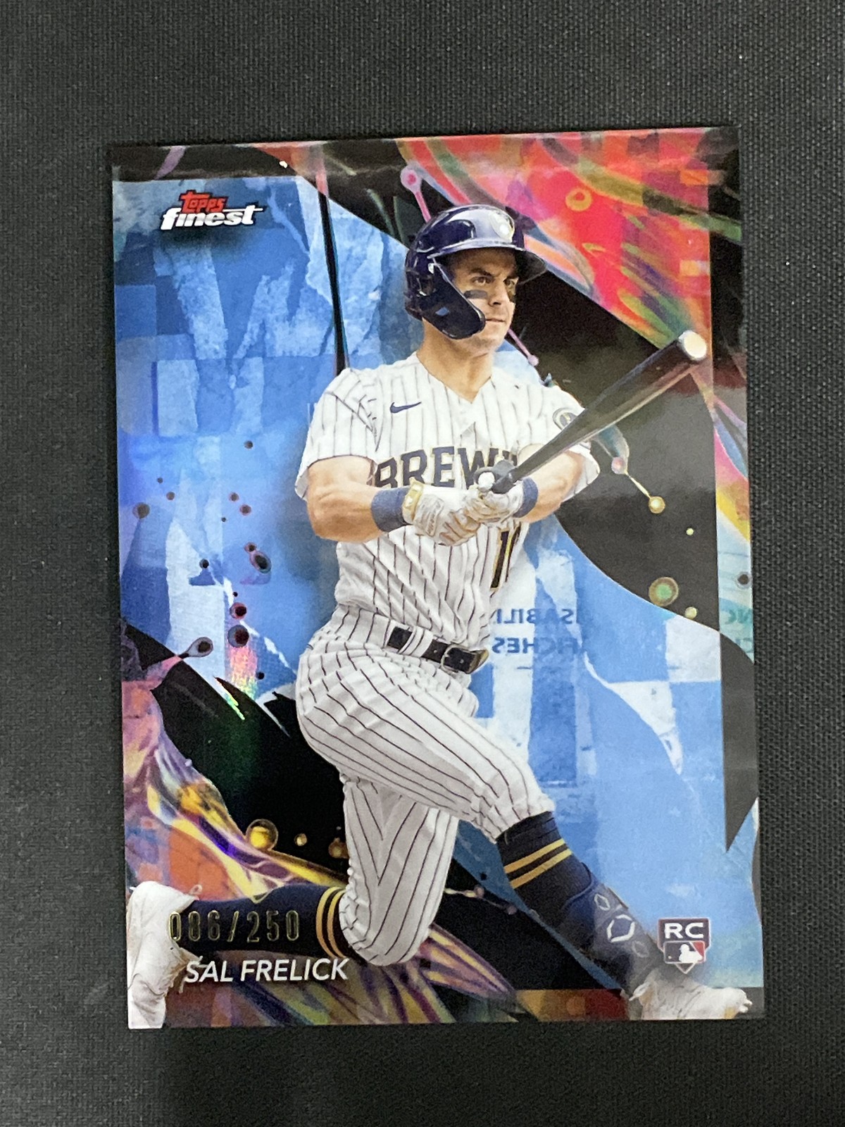 2024 Topps Finest #134 Sal Frelick Milwaukee Brewers Sky Blue Refractors /250 RC