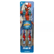 Oral-B Kids' Toothbrush featuring Marvel's Spider-Man Extra Soft Bristles 2 Ct