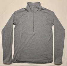 Under Armour Run Women's M Pullover Gray Quarter Zip Long Sleeve Fitted