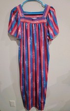 Miss Susan of California Multicolor Sz M Maxi Dress Peasant Style Cottagecore Vt
