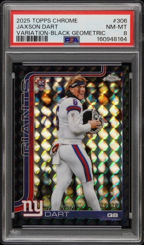 Jaxson Dart [Black Geometric Image Variation] #306 2025 Topps Chrome card