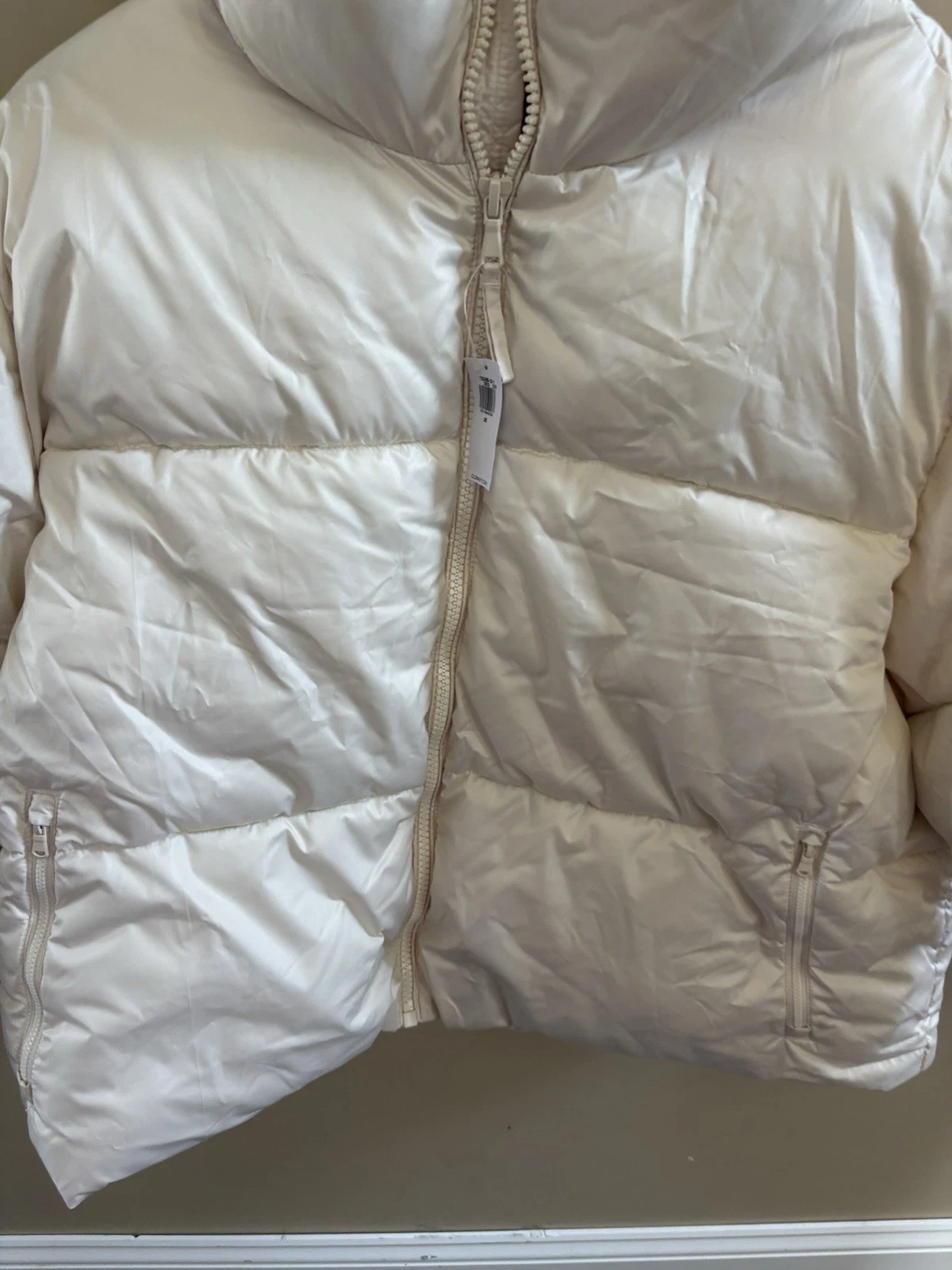 OFF WHITE Giacca donna Oldy Navya calda cortar puff ful ziplia ta 2Xanco bianco sporc nuo conchetta