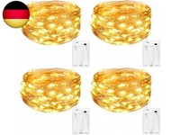 Kolpop [4 StüCk LED Lichterkette Batterie, 5M 50Er Micro LED Lichterkette Draht
