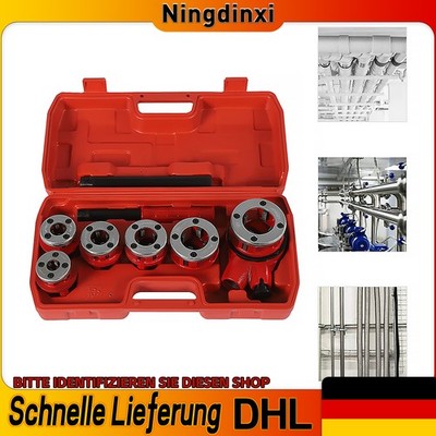 Rohr Gewinde Ratsche Ratchet Pipe Threader Kit Profi Tragbare Rohr Werkzeug Satz