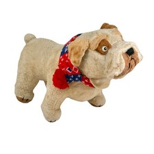 Merrythought Britische Bulldogge Mohair Figur L35cm um 1950