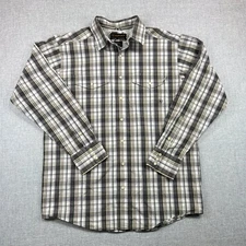 ARIAT Pro Series Mens Large Plaid Western Shirt Long Sleeve Pearl Snap Cowboy