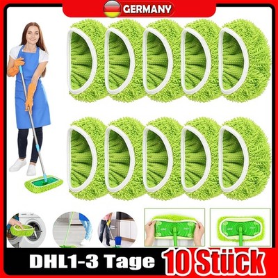 10 Tücher Wiederverwendbare für Swiffer Sweeper Mop Trockene/Feuchte Bodentücher