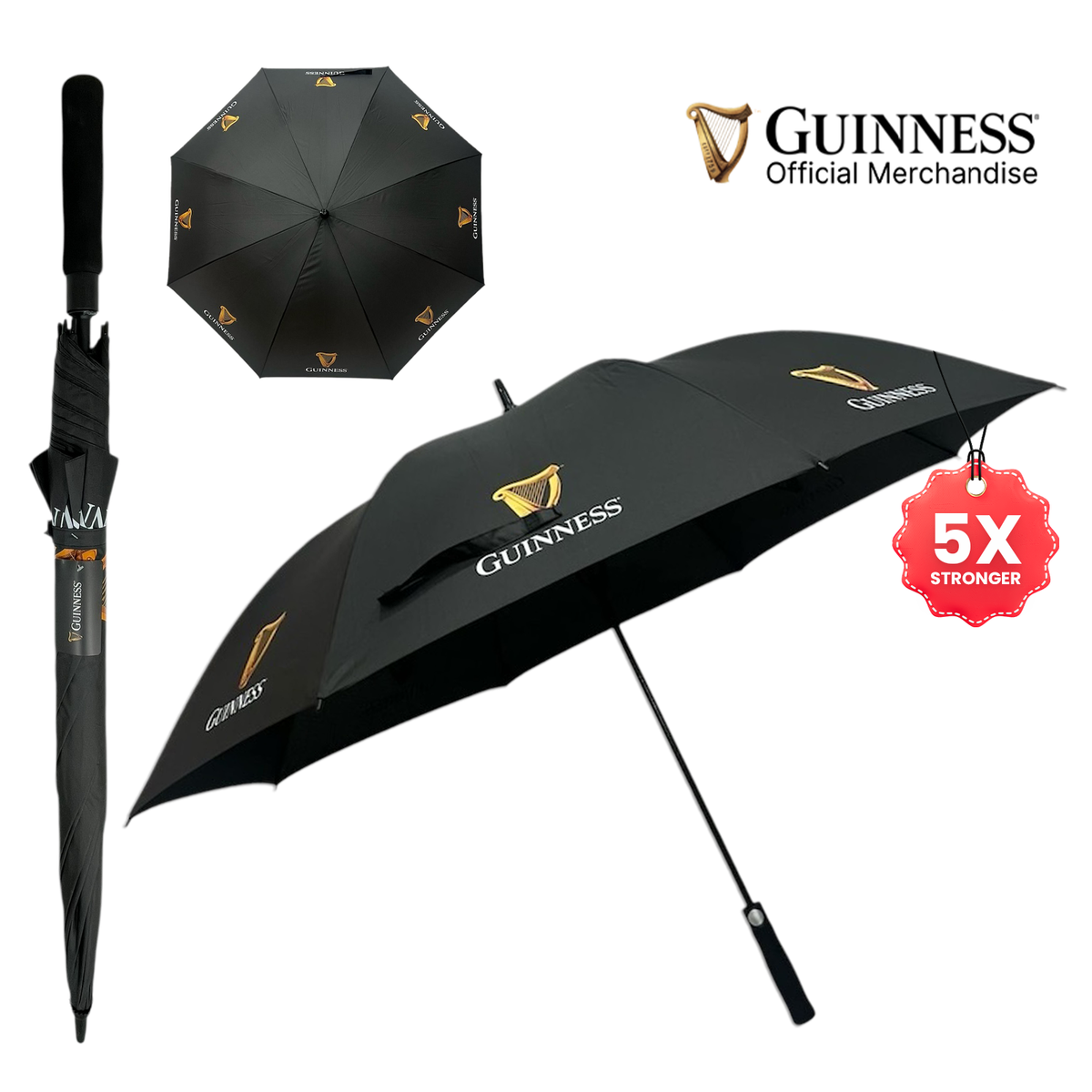 guinness patio umbrella canada Stout w/HARP Logo 7 Foot Beer Market Style New : Patio, Lawn & Garden this travel umbrella is a smart and stylish way to stay dry — rain or shine. Guinness Stout 9 Foot Beer