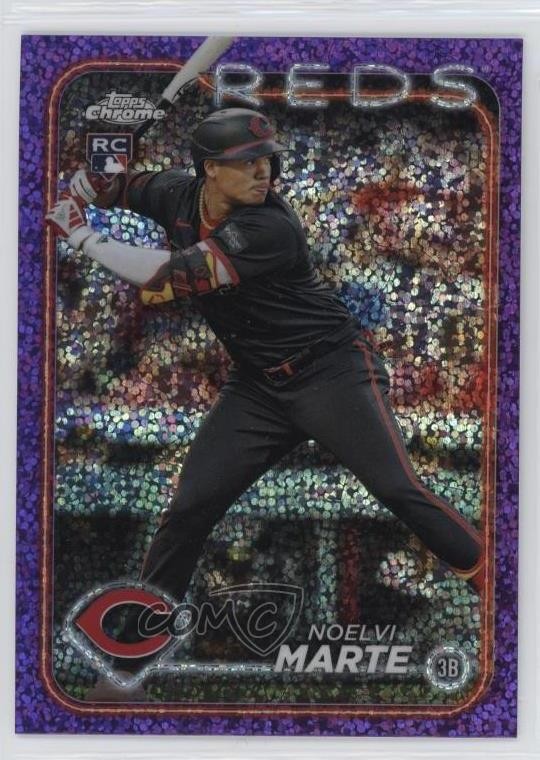 2024 Topps Chrome Purple Speckle Refractor /299 Noelvi Marte #177 1bk5