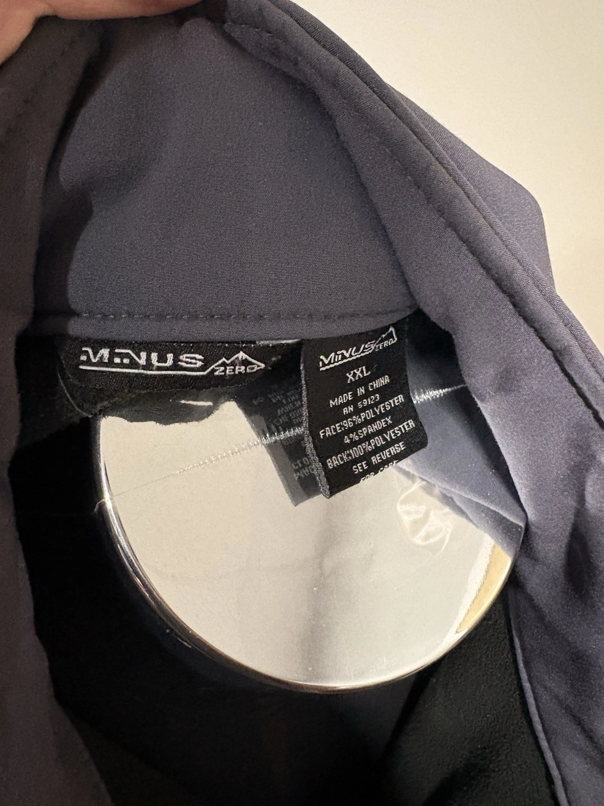 Minus Zero Men's Gray/Black Softshell Jacket Full Zip Up Size XXL Polyester - product detail image 5