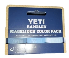 YETI LIMITED EDITION COLOR BIG SKY BLUE 3-pack MAGSLIDER Magnet Lids NWT