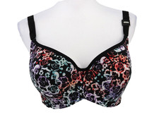 Torrid Curves Bra Womens Size 40DDD Floral Skulls Underwire Full Coverage New