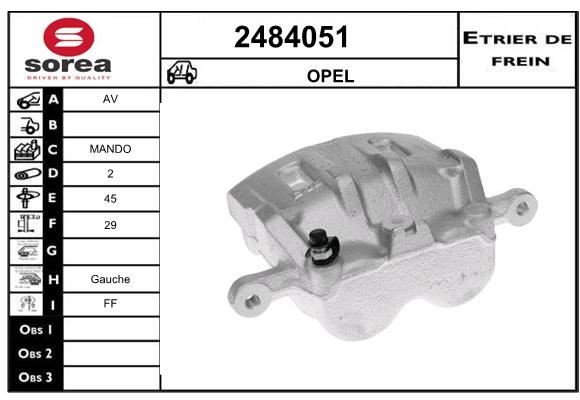 Étrier de frein en fonte renforcée pour Opel Antara et Captiva 4WD